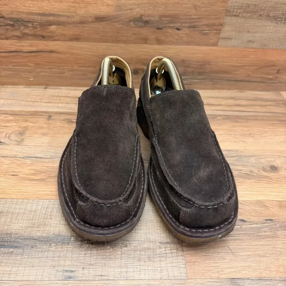 LL Bean Size Men's 10D suede Brown Loafers Shoes